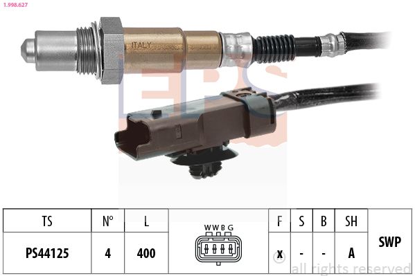 Sonda Lambda EPS Made in Italy - OE Equivalent 1.998.627
