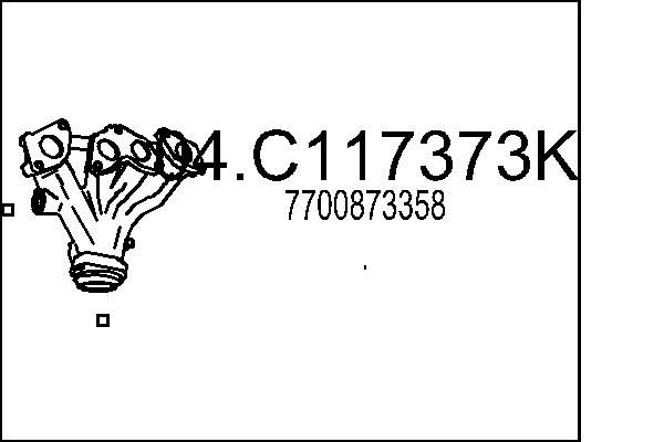 Rura wydechowa MTS 04.C117373K