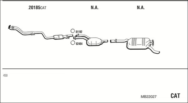 Układ wydechowy WALKER MB22027