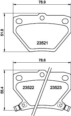 Sada brzdových destiček, kotoučová brzda HELLA PAGID 8DB 355 017-221