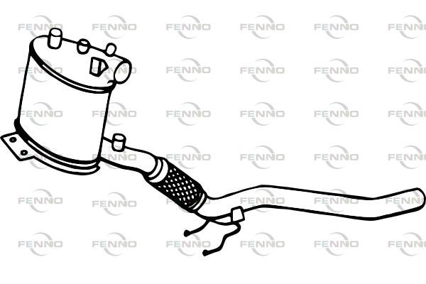Filtr sadzy / filtr cząstek stałych, układ wydechowy FENNO 6Q0254700AX