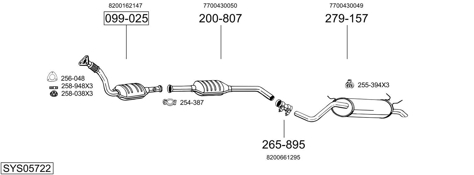 Układ wydechowy BOSAL SYS05722