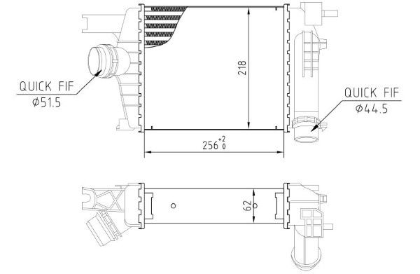 Intercooler, compresor MTR 13054359