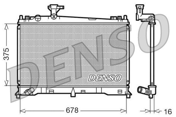 Chladič, chlazení motoru DENSO DRM44010