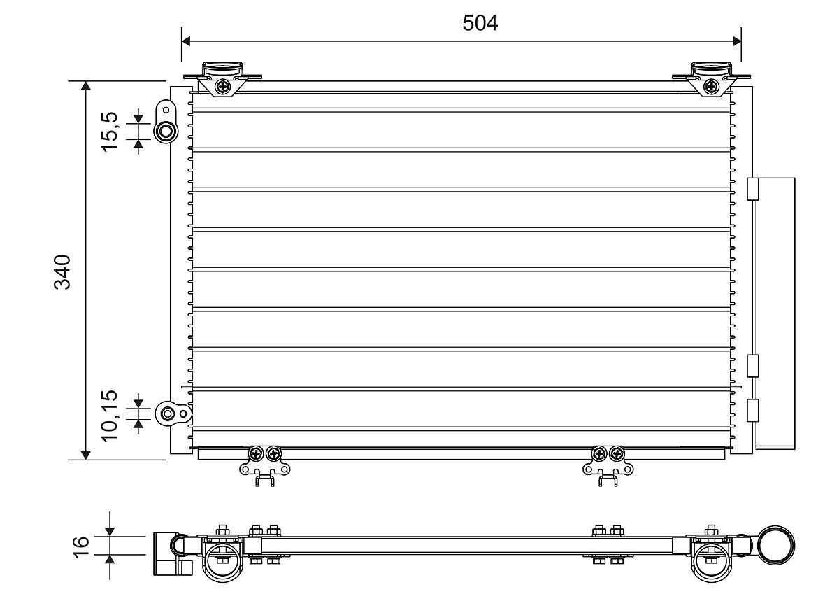 Condensator, climatizare VALEO 812724