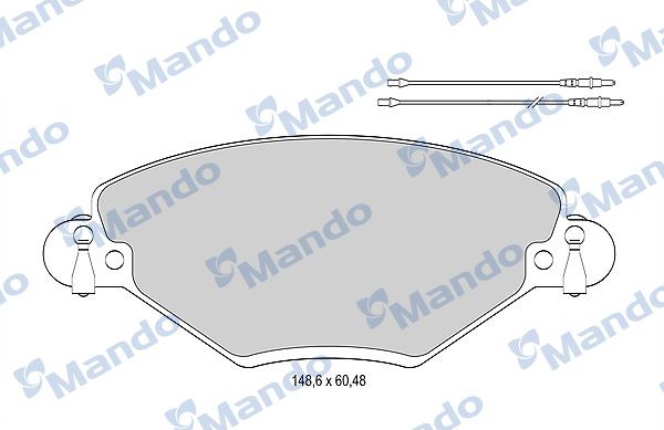 Zestaw klocków hamulcowych, hamulce tarczowe MANDO MBF015461