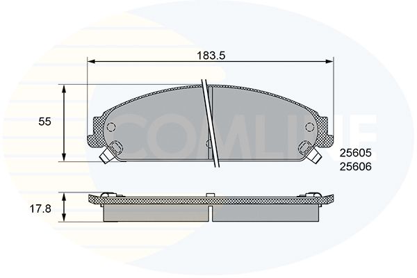Zestaw klocków hamulcowych, hamulce tarczowe COMLINE CBP36086