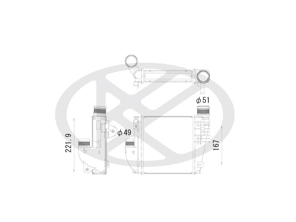 Intercooler, compresor KOYORAD IA470151