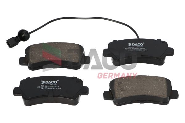 Zestaw klocków hamulcowych, hamulce tarczowe DACO GERMANY 323027