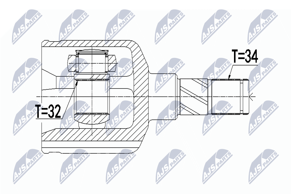 Zestaw przegubu, wał napędowy NTY NPW-BM-082