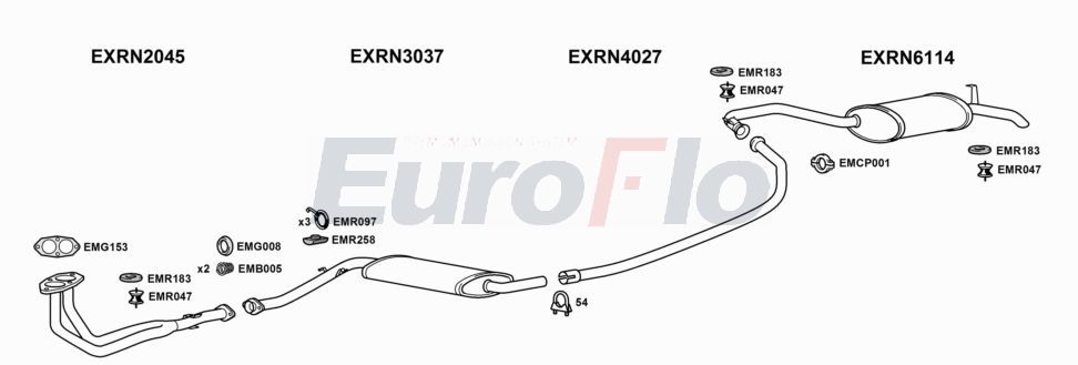 Układ wydechowy EUROFLO RN25221004D