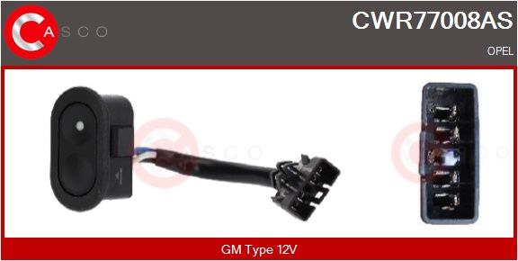 Spínač, zvedací zařízení oken CASCO CWR77008AS