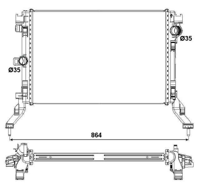 Chłodnica, układ chłodzenia silnika NRF 53026