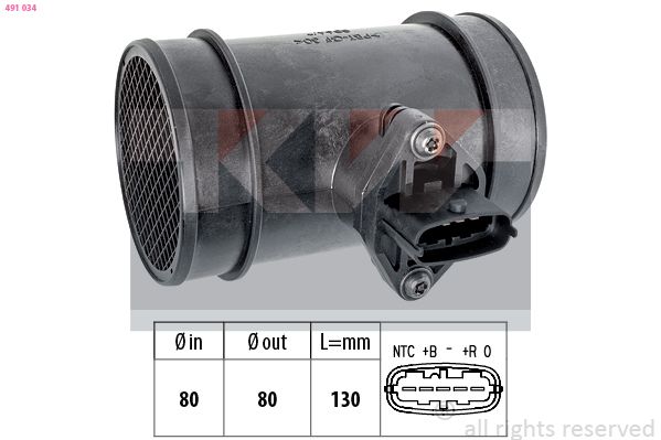 Przepływomierz masowy powietrza KW 491 034