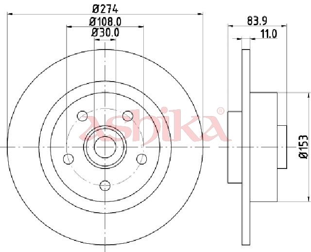 Disc frana ASHIKA 61-00-0704