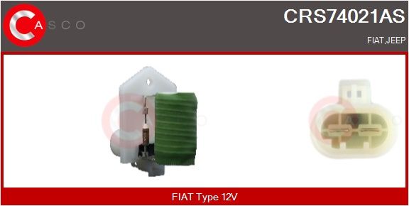 Předřazený odpor, elektromotor (ventilátor chladiče) CASCO CRS74021AS