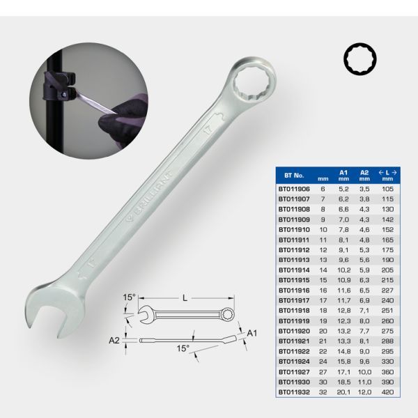 Cheie fixa/inelara BRILLIANT TOOLS BT011908