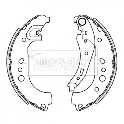 Zestaw szczęk hamulcowych BORG & BECK BBS6508