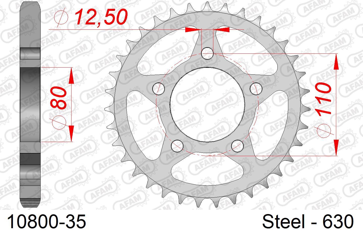 Roata dintata AFAM 10800-35