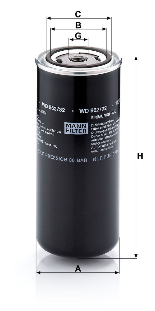 Levně Olejový filtr MANN-FILTER WD 962/32