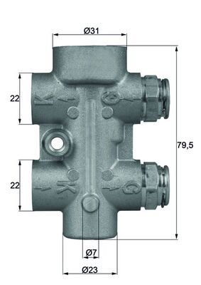 Termostat chladenia oleja MAHLE TO 8 80