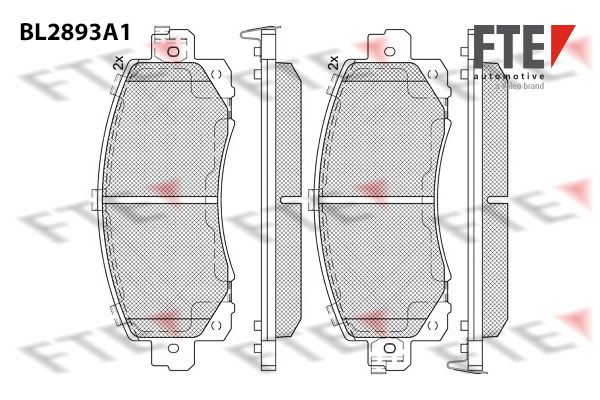 Zestaw klocków hamulcowych, hamulce tarczowe FTE 9011133