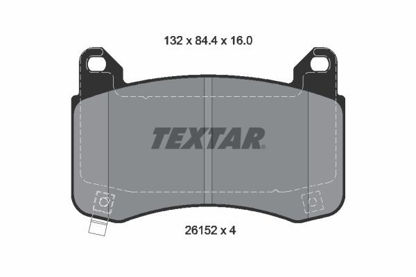 Sada brzdových platničiek kotúčovej brzdy TEXTAR 2615201