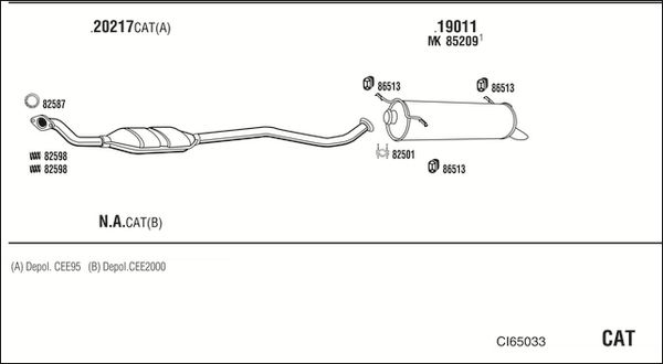 Układ wydechowy WALKER CI65033