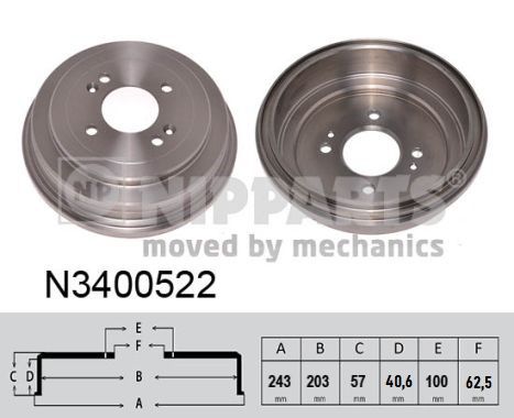 Tambur frana NIPPARTS N3400522