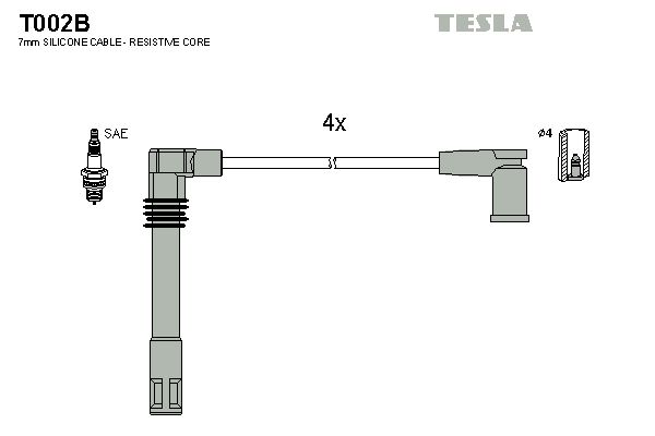 Set cablaj aprindere TESLA T002B