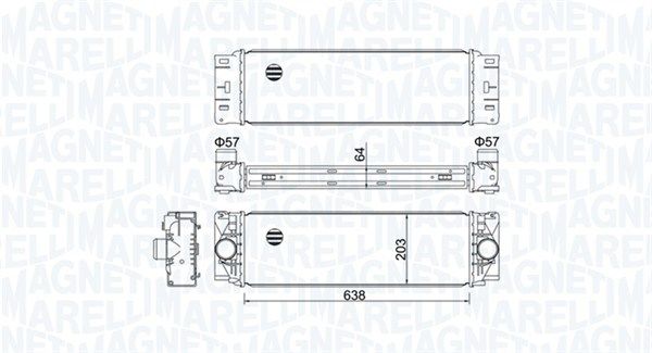 Chłodnica powietrza doładowującego MAGNETI MARELLI 351319204760