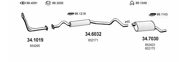 Układ wydechowy ASSO ART1772
