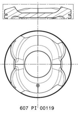 Tłok MAHLE 607 PI 00119 000