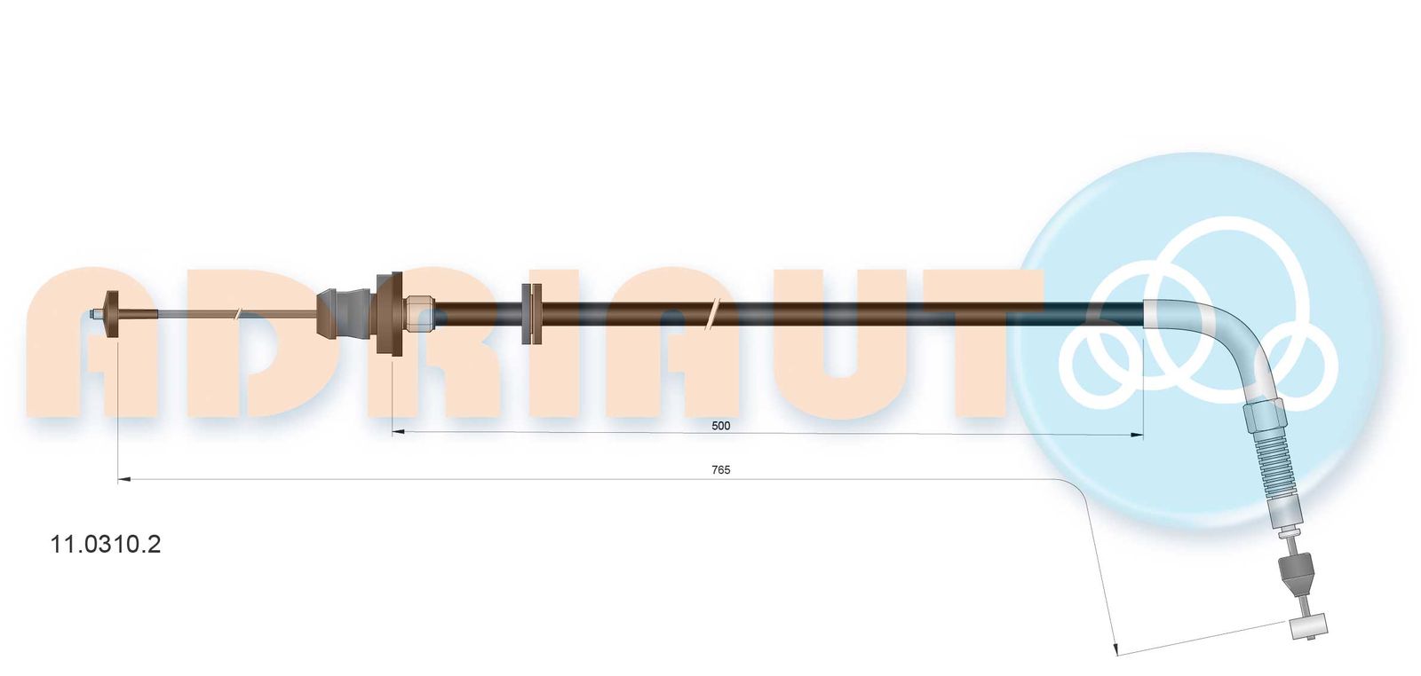 Cablu acceleratie ADRIAUTO 11.0310.2