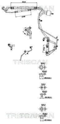 Przewód wysokiego/niskiego ciśnienia, klimatyzacja TRISCAN 901028049