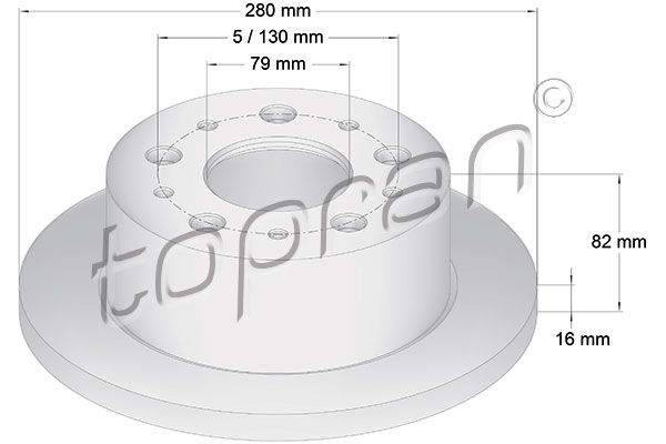 Tarcza hamulcowa TOPRAN 721 184