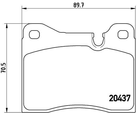 Zestaw klocków hamulcowych, hamulce tarczowe BREMBO P 06 003