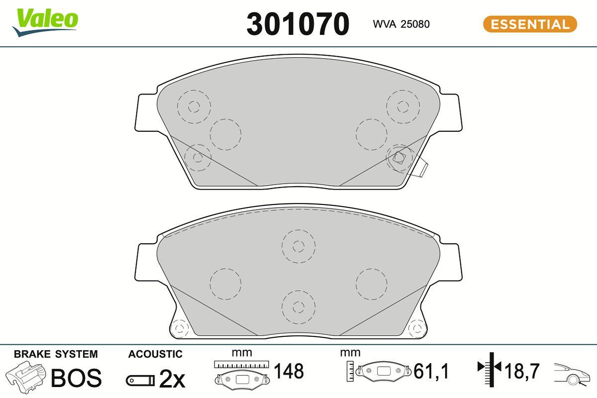 Комплект тормозных колодок, дисковый тормоз