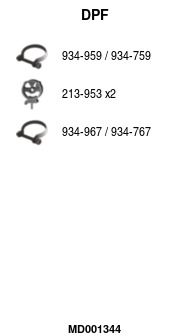 Filtr sadzy / filtr cząstek stałych, układ wydechowy FA1 MD001344