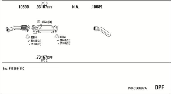 Układ wydechowy WALKER IVK056697A