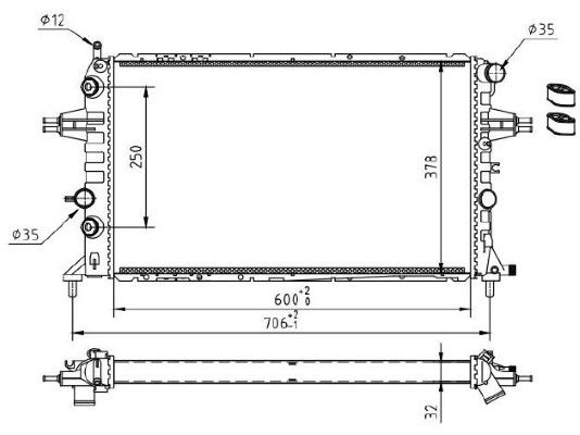 Radiator, racire motor MTR 13054691