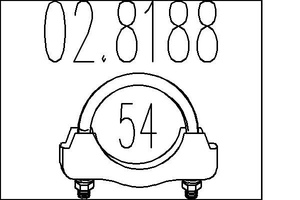 Łącznik rur, układ wydechowy MTS 02.8188