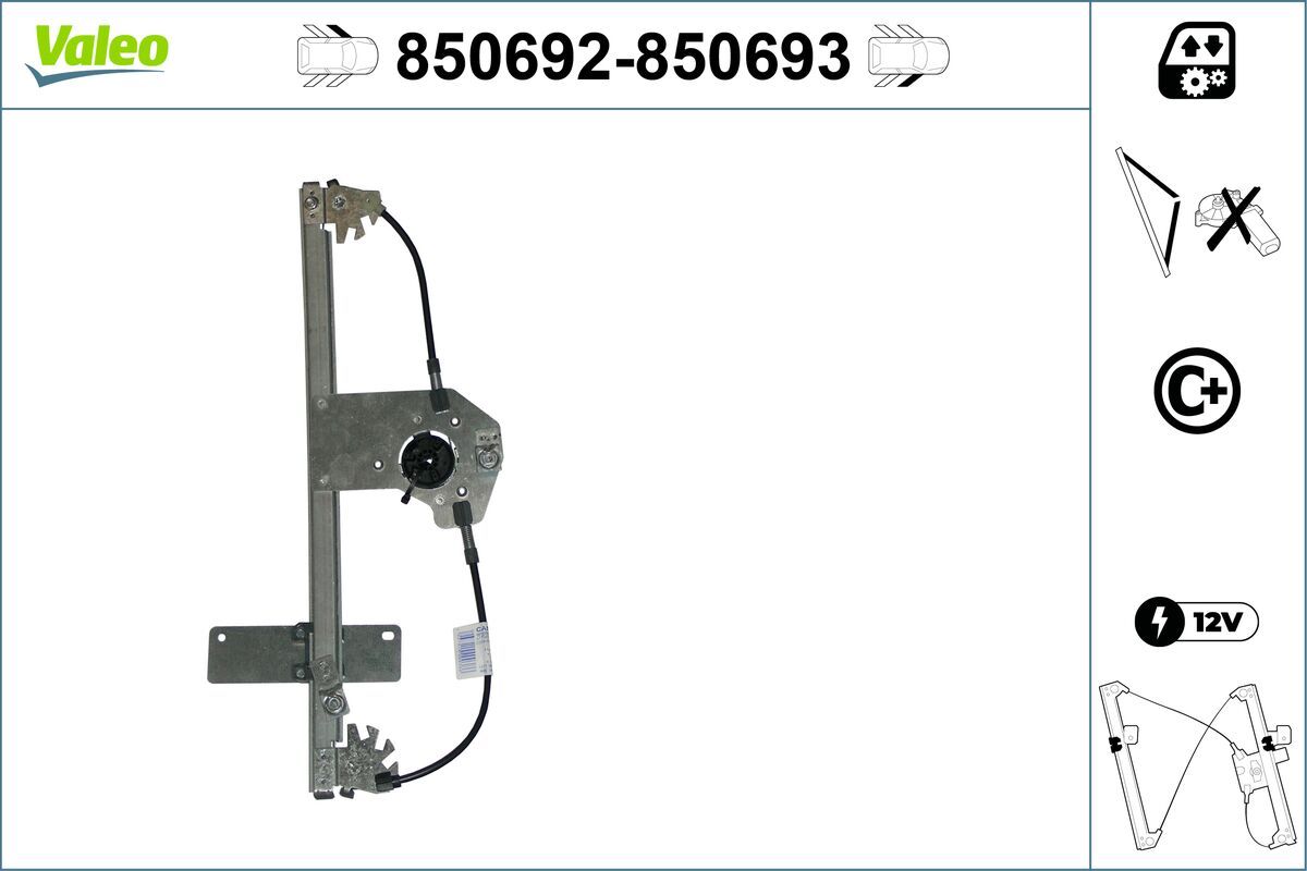 Mecanism actionare geam VALEO 850692