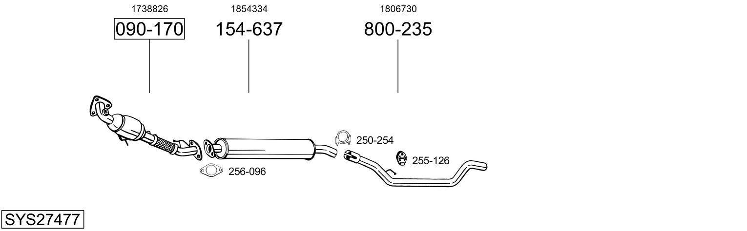 Układ wydechowy BOSAL SYS27477