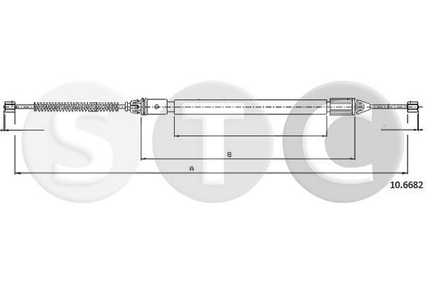 Cięgło, hamulec postojowy STC T483071