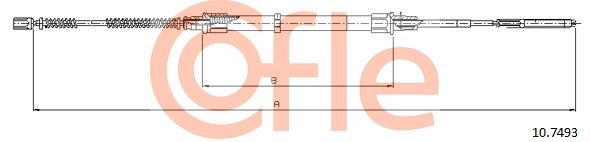 Cięgło, hamulec postojowy COFLE 10.7493