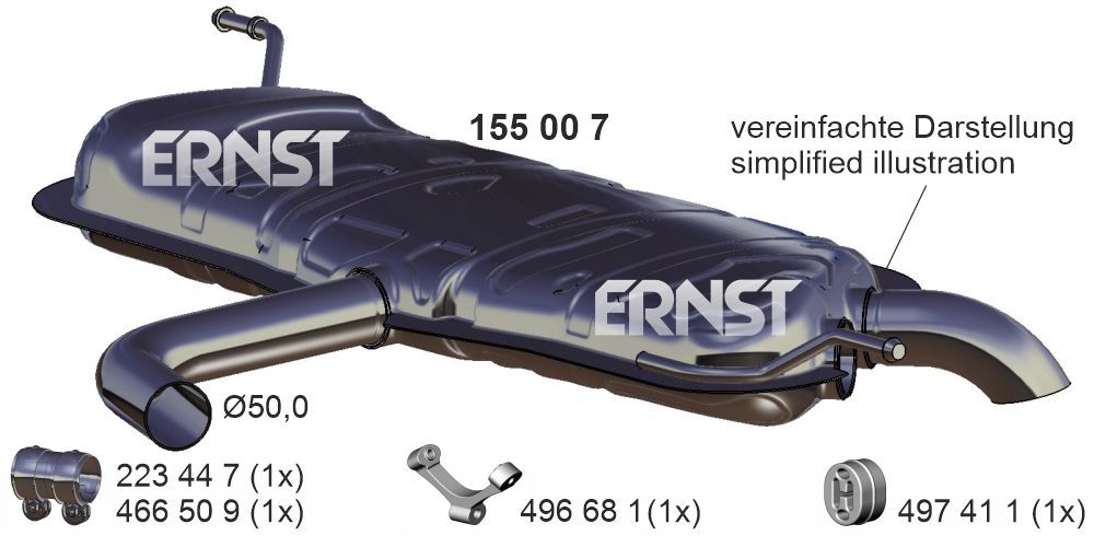 Toba esapament finala ERNST 155007