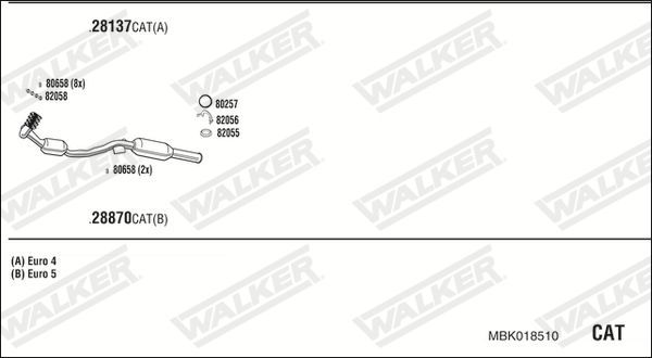 Układ wydechowy WALKER MBK018510