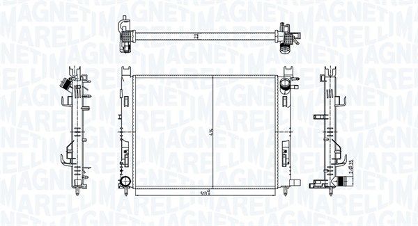 Chłodnica, układ chłodzenia silnika MAGNETI MARELLI 350213182100