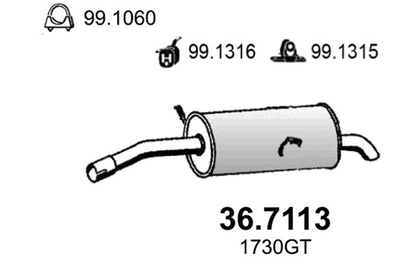 Tłumik końcowy ASSO 36.7113